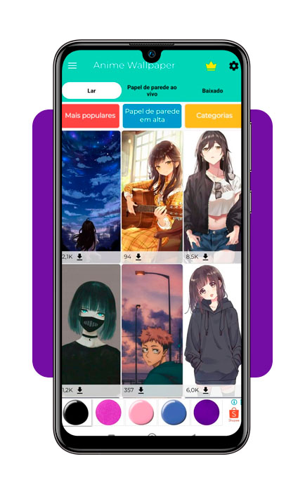 Como baixar lindos modelos de papel de parede de anime no celular 2 Papel de parede de anime