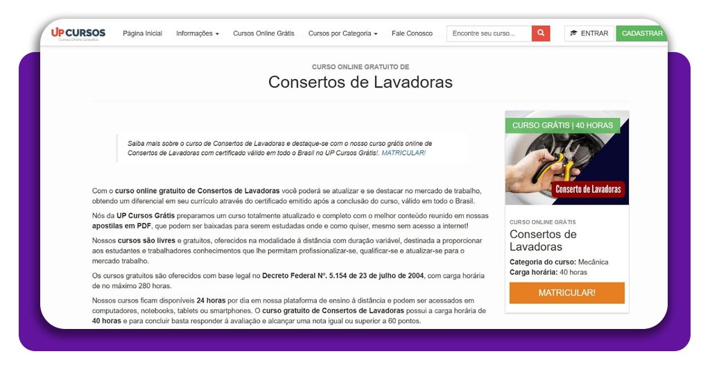 Curso gratuito de conserto de lavadoras: profissionalize-se online 1 Curso gratuito de conserto de lavadoras