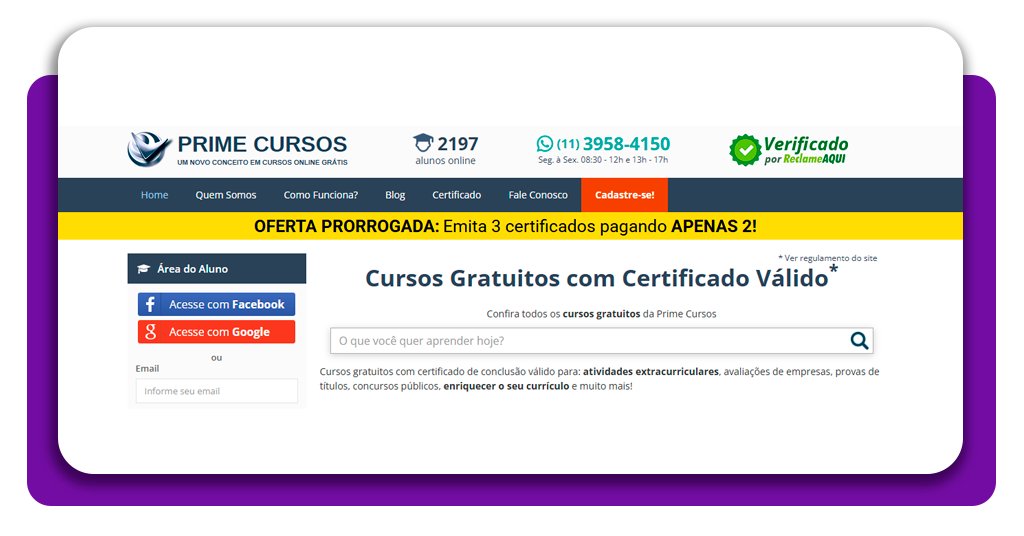 Curso de marketing digital da Prime Cursos: aulas online e gratuitas 1 Curso de marketing digital
