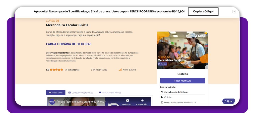 Curso de merendeira