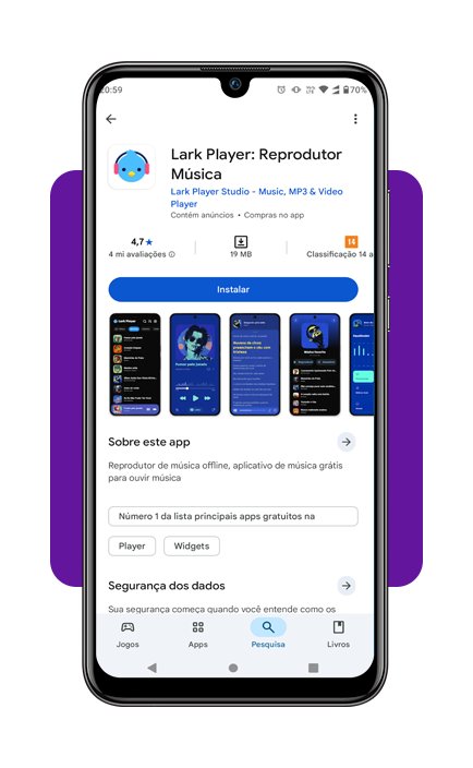 Escutar música no celular offline