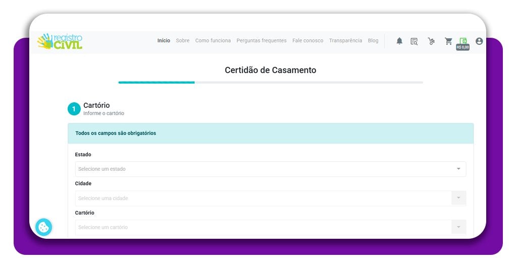 3 passos simples para emitir certidão de casamento digital 2 Emitir certidão de casamento digital