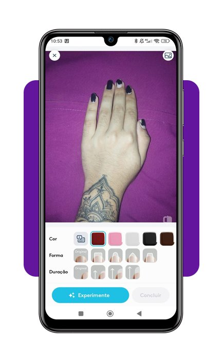 Testar cor de esmalte na unha