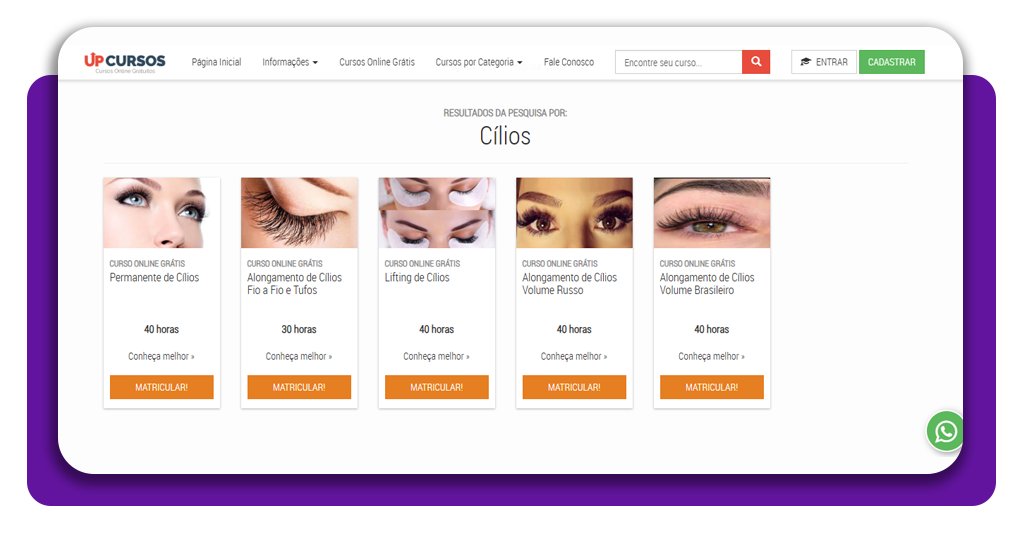 Curso de alongamento de cílios volume brasileiro pela internet 3 Alongamento de cílios volume brasileiro