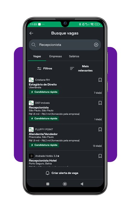 Aplicativo para pesquisar vagas e salário de recepcionista 4 Salário de recepcionista