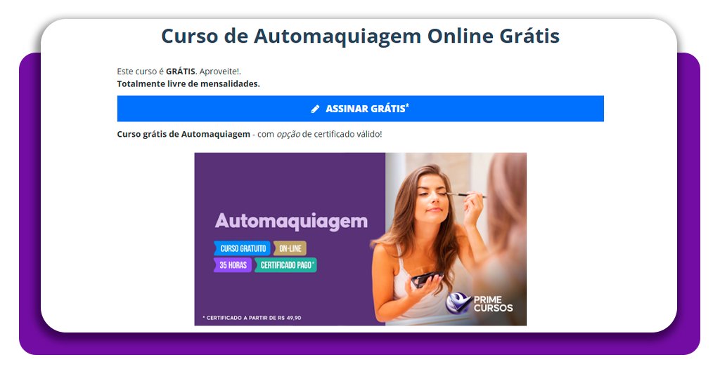 Curso de automaquiagem grátis pela internet para iniciantes 4 Automaquiagem