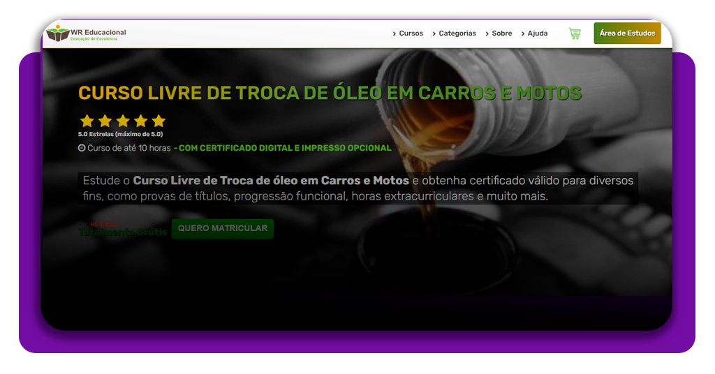 Troca de óleo
