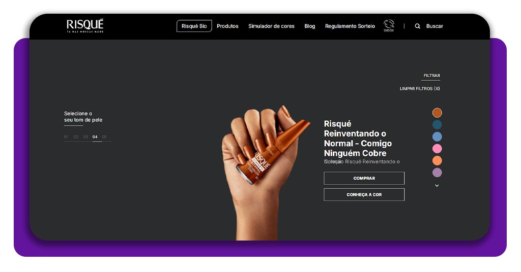 Testar cor de esmalte na unha