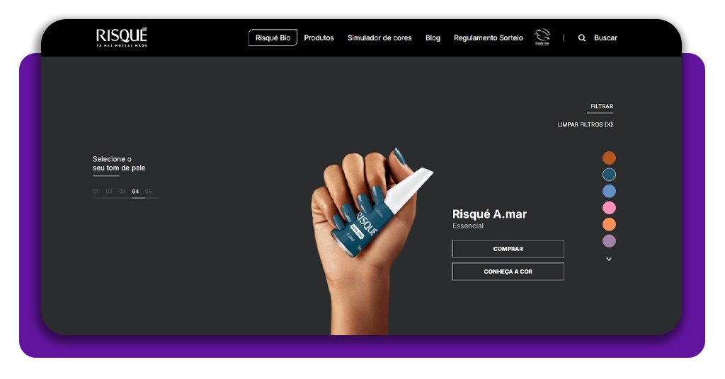 Testar cor de esmalte na unha