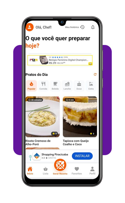 Prato do dia: aplicativo com receitas fáceis de preparar 4 Prato do dia