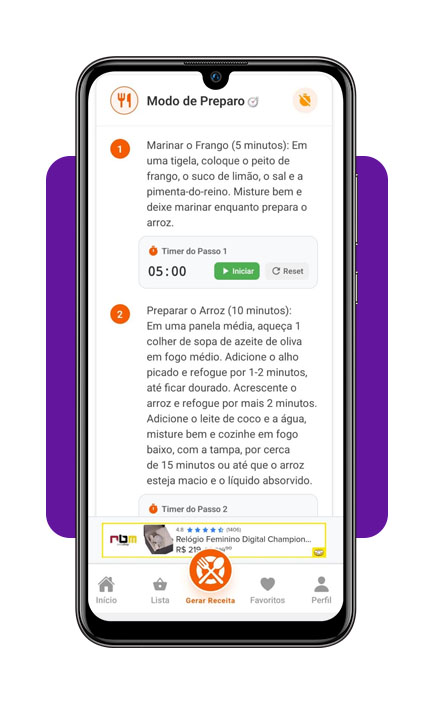 Prato do dia: aplicativo com receitas fáceis de preparar 6 Prato do dia