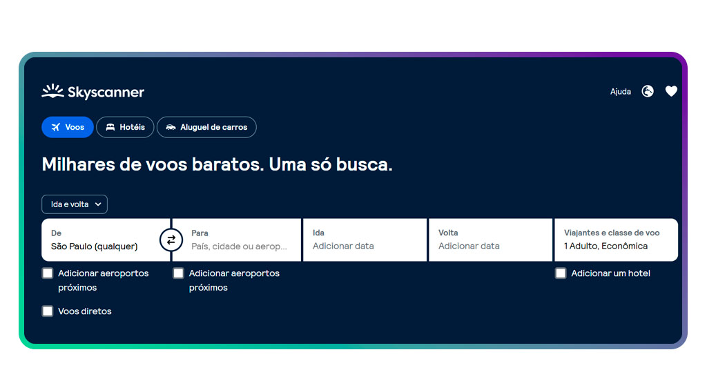 Comprar passagem aérea internacional
