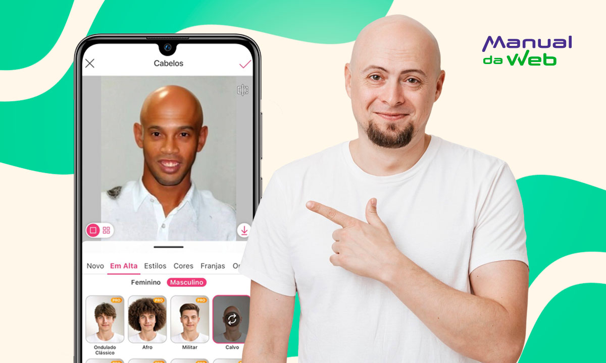 Filtro para ficar careca: teste online grátis na sua foto
