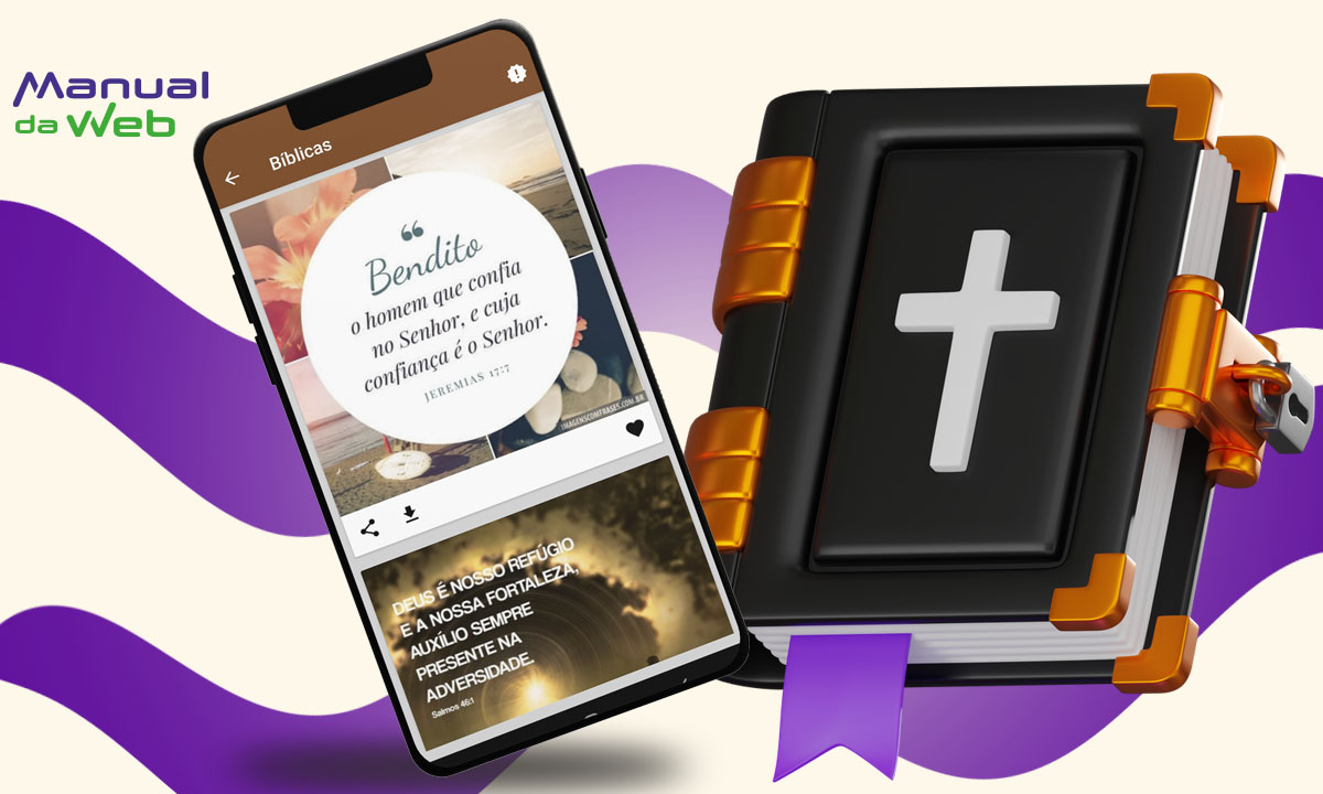 Envie grátis belas imagens com frases bíblicas para WhatsApp