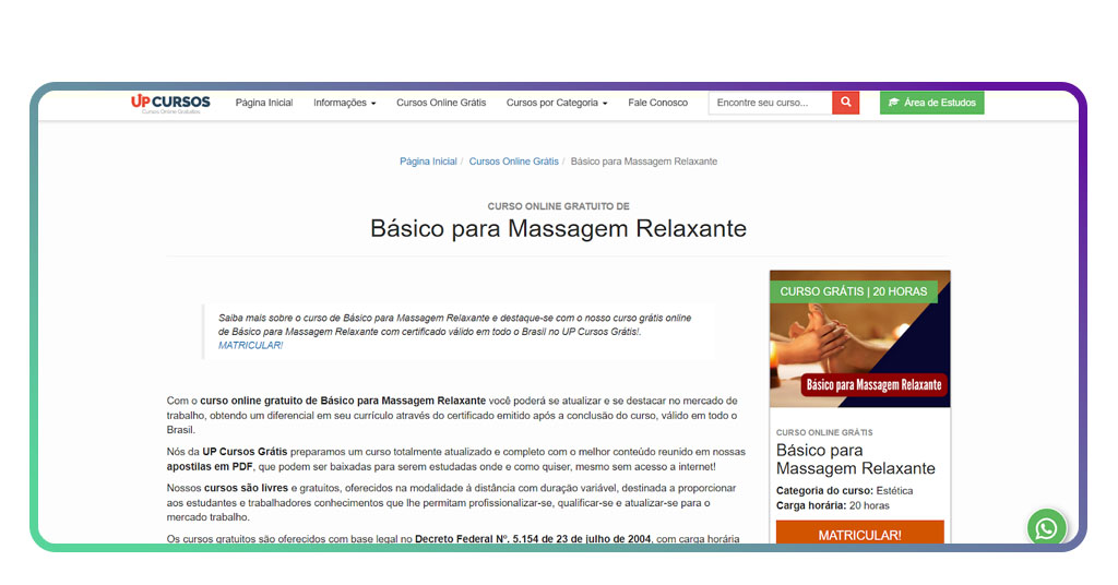 Curso de massagem relaxante: curso online gratuito 1 Curso de massagem relaxante