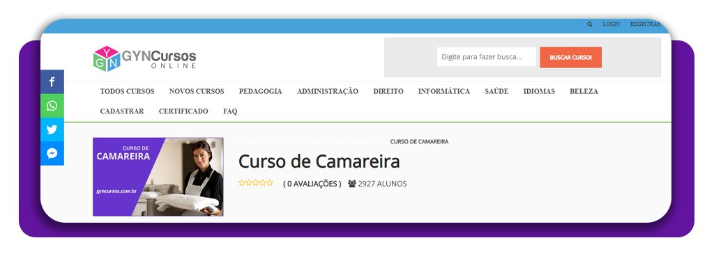 Curso de camareira