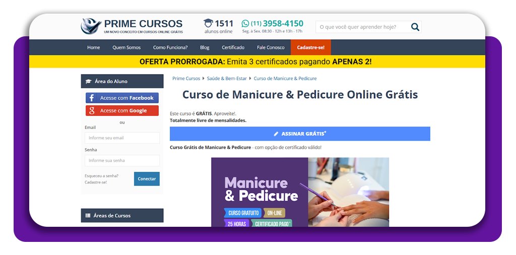 Melhor curso de pedicure gratuito pelo celular 2 Curso de pedicure