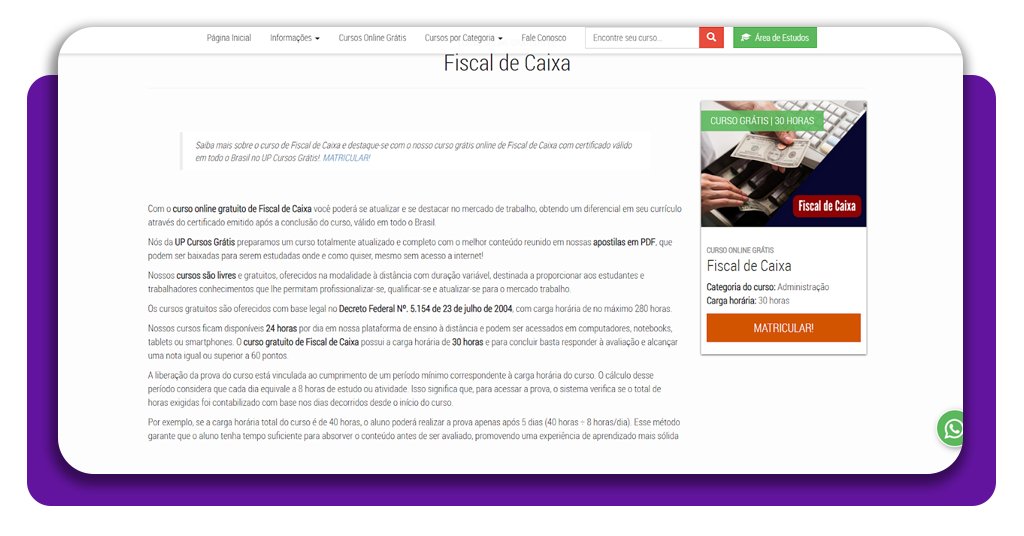 Curso de fiscal de caixa