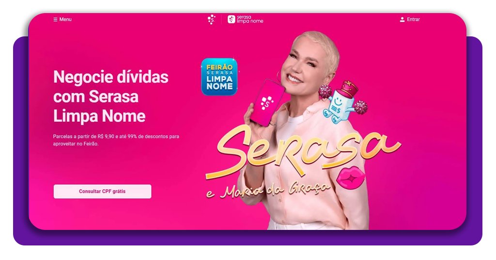 Quitar dívidas no app Serasa