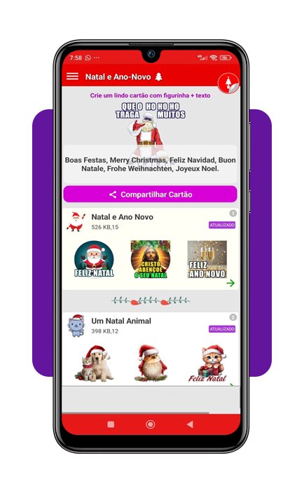 Figurinhas de Natal e Ano Novo: baixe sem custo no telefone 2 Figurinhas de Natal e Ano Novo