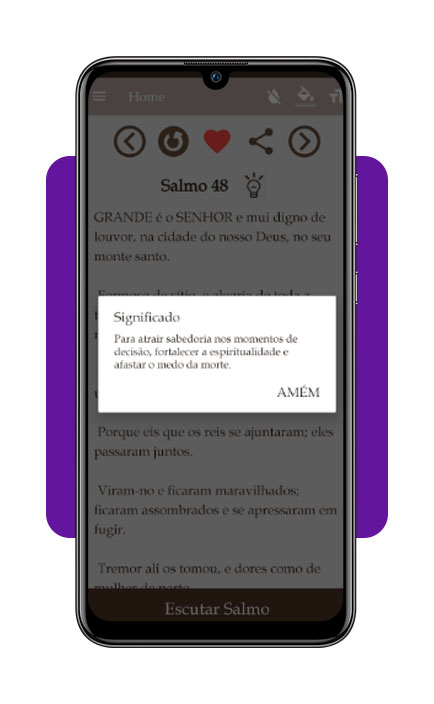 Aplicativo cristão para ler Salmos bíblicos todos os dias 3 Salmos bíblicos