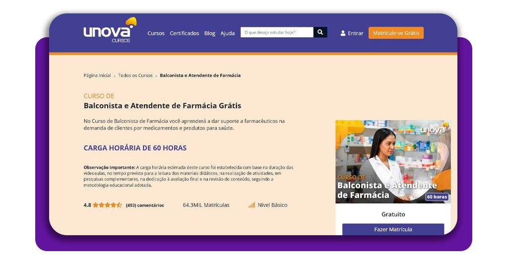 Curso de balconista de farmácia: aulas online 100% grátis 2 Curso de balconista de farmácia