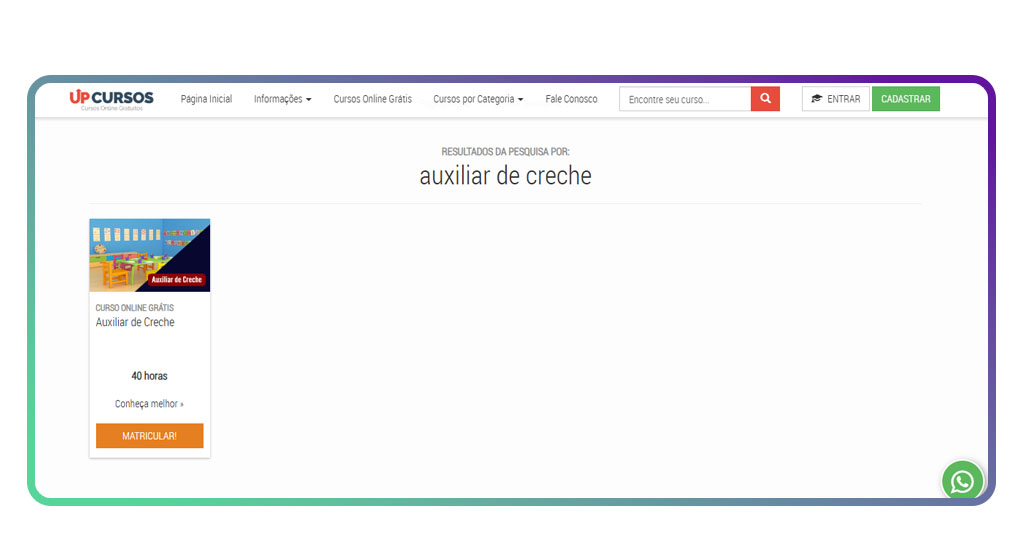 Curso de auxiliar de creche: faça sua matrícula grátis 3 Curso de auxiliar de creche
