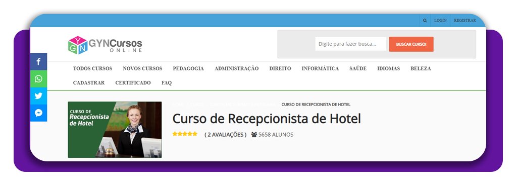 Curso de recepcionista de hotel