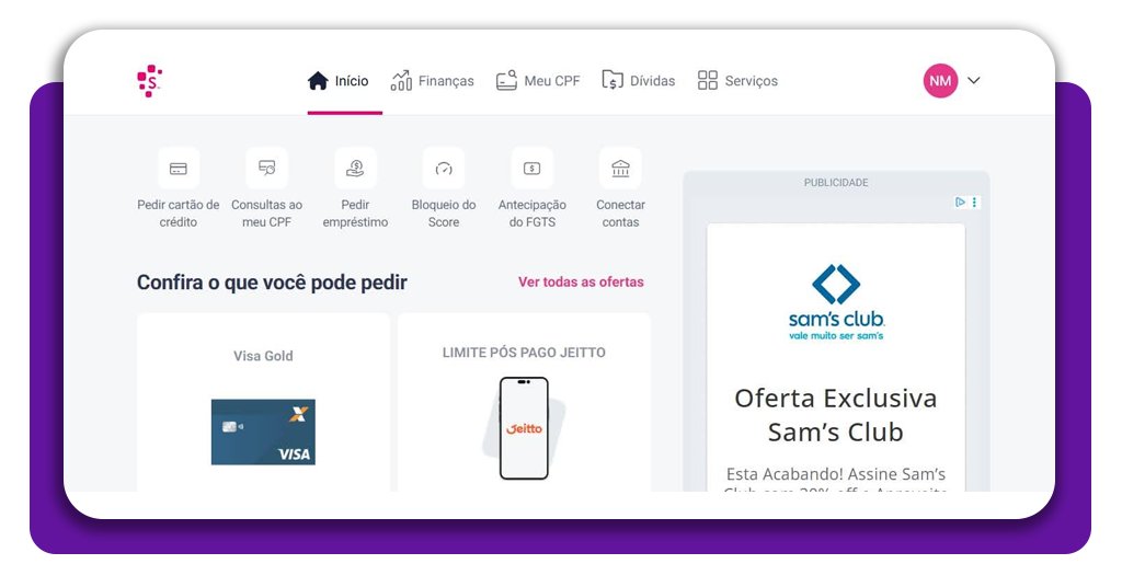 Quitar dívidas no app Serasa
