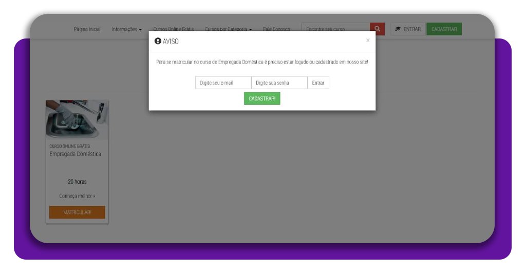 Curso de empregada doméstica