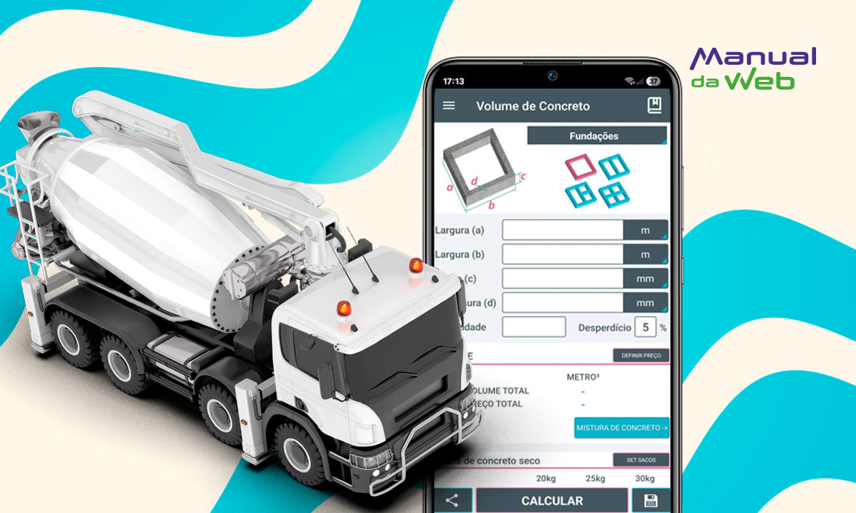 Calculadora de concreto: simule as quantidades fácil no app