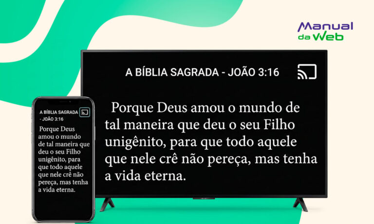 Como espelhar a Bíblia na TV
