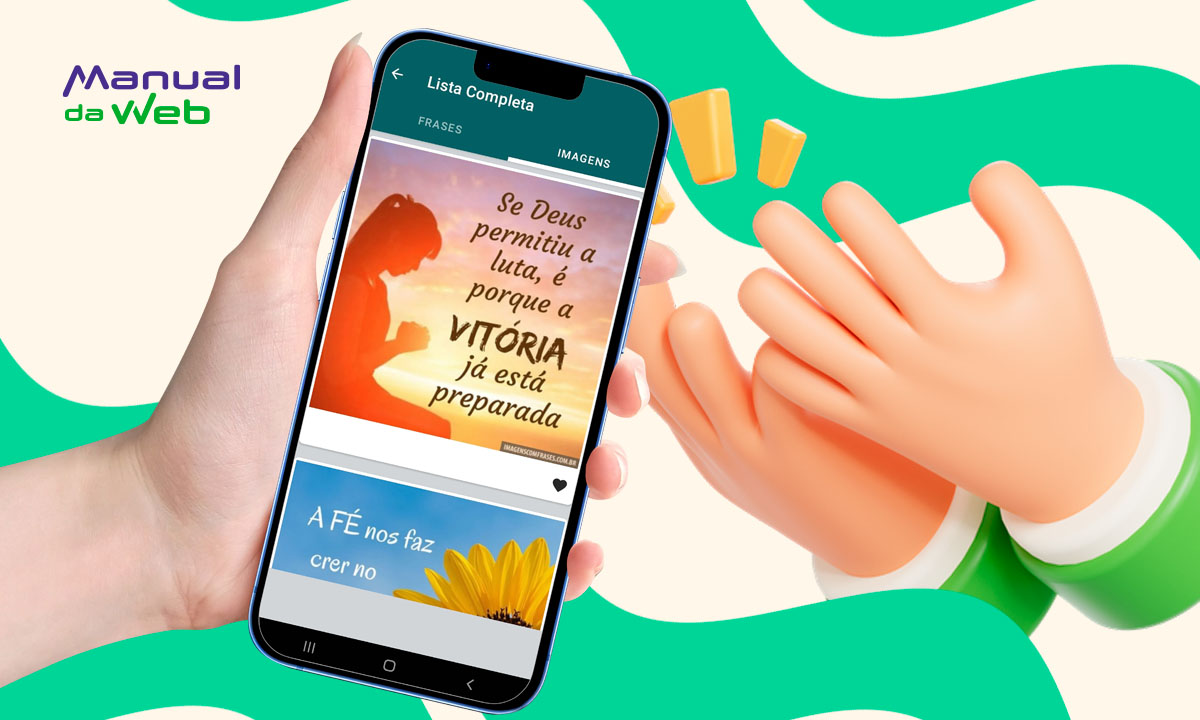 App de frases evangélicas com imagens para compartilhar grátis