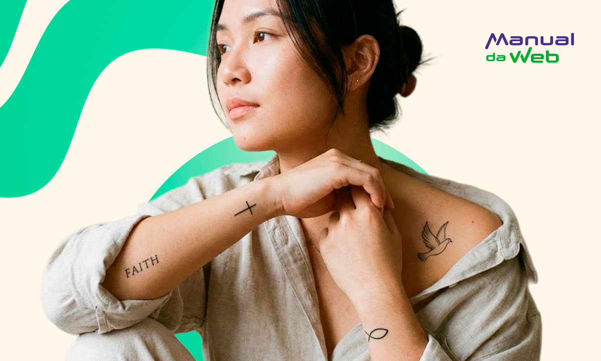 Aplicativo com mais de 500 inspirações de tatuagens cristãs