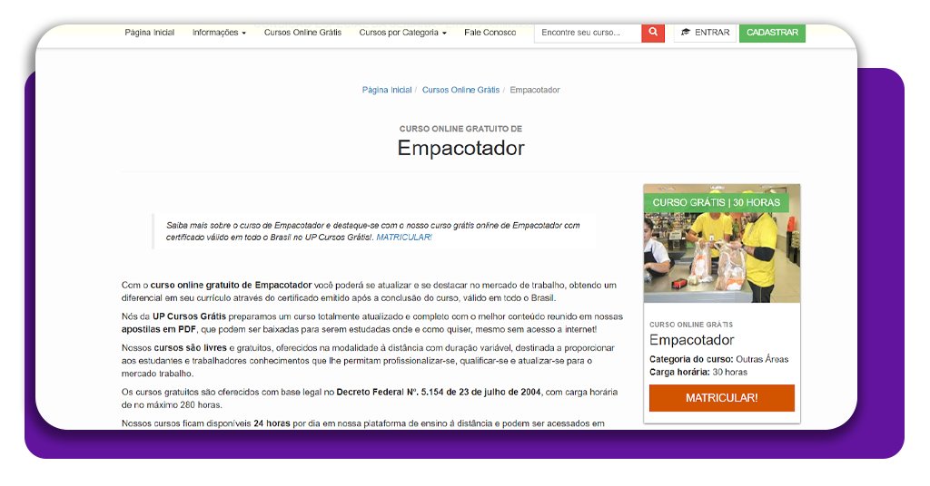 Curso gratuito de empacotador