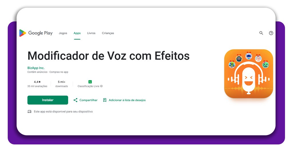 Aplicativo modificador de voz: grave áudios com sons divertidos 2 Modificador de voz