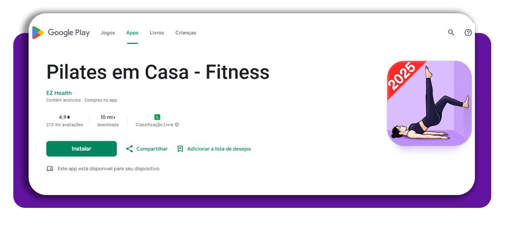 Pilates em casa com instruções em vídeo