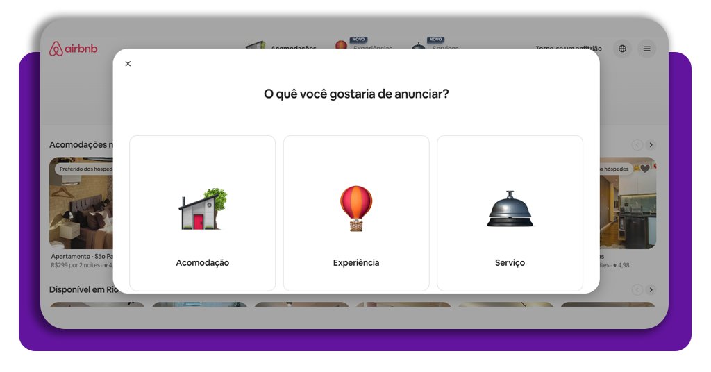 Aluguel por temporada no Airbnb