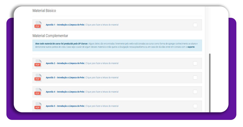 Curso gratuito de limpeza de pele