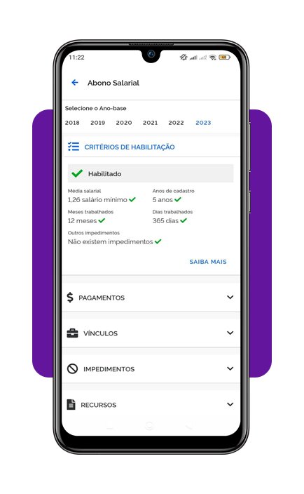 Como consultar o abono salarial no app Carteira de Trabalho Digital 4 Consultar o abono salarial no app Carteira de Trabalho Digital