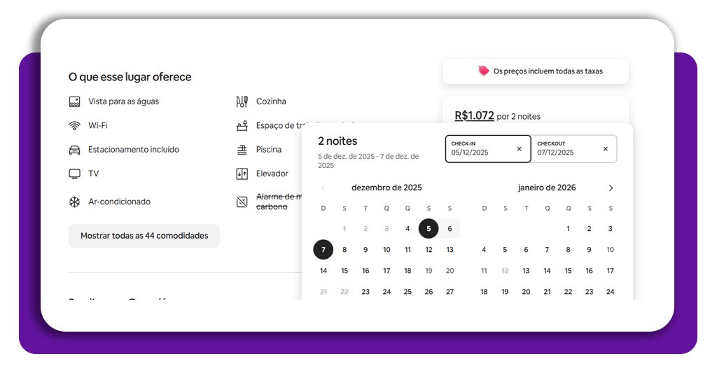 Aluguel por temporada no Airbnb