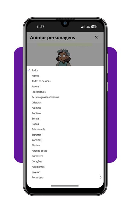Melhor app para animar personagem com sua voz (teste grátis) 4 Animar personagem com sua voz