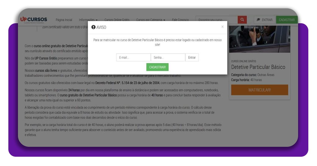 Curso de detetive particular 100% gratuito pela internet 4 Curso de detetive particular