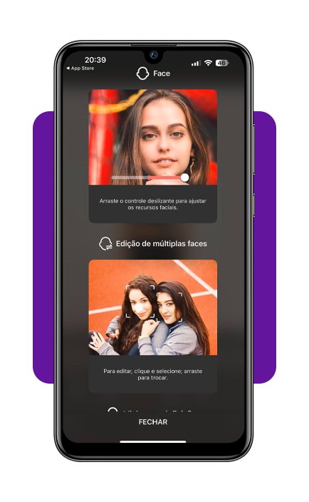 Editar fotos de rosto e corpo