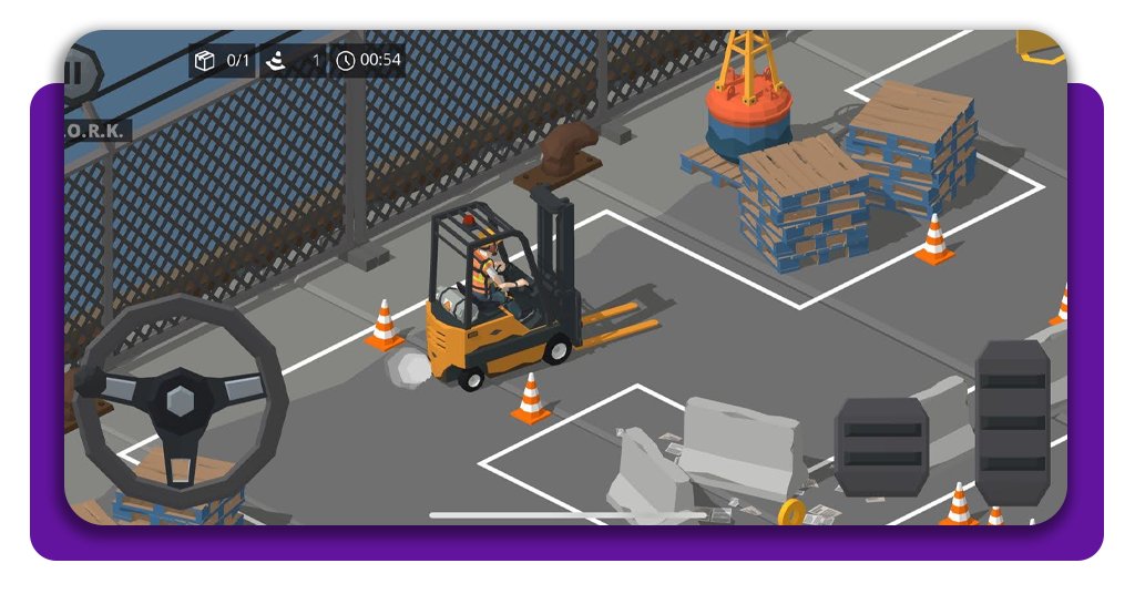 Simulador realista de empilhadeira em armazém e estoque 5 Empilhadeira em armazém
