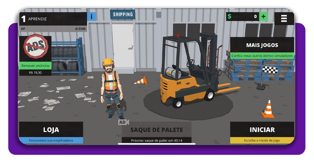 Simulador realista de empilhadeira em armazém e estoque 7 Empilhadeira em armazém