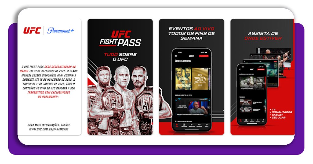 Aplicativo para assistir lutas de MMA ao vivo