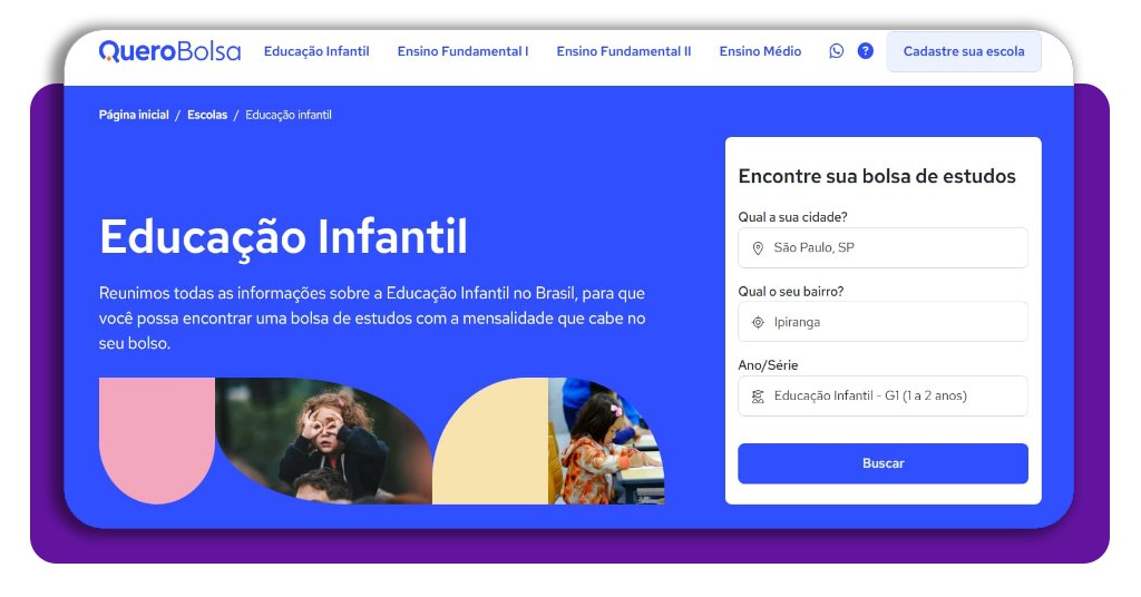 Bolsas de estudo em creche