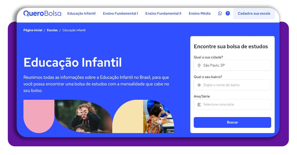 Bolsas de estudo em creche