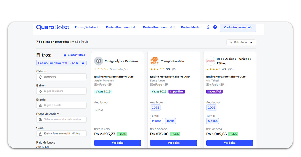 App grátis libera +100 bolsas de estudo de ensino fundamental 5 Bolsas de estudo de ensino fundamental